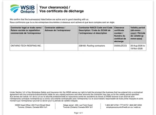 WSIB clearance certificate preview