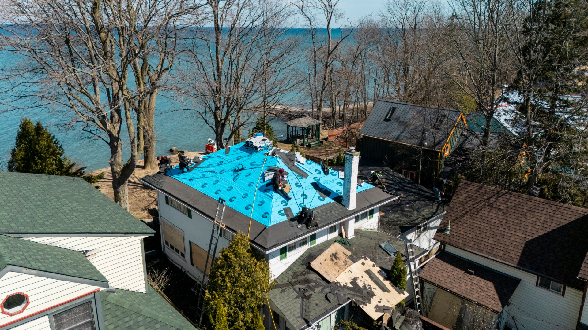 Burlington Roof Repair - Aerial View 2